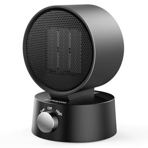 DR.PREPARE Small Space Heater for Indoor Use with Adjustable Tilt, 600W Portable PTC Ceramic Electric Heater for Home Office Bedroom, Fast Heating, Tip-Over & Overheat Protection