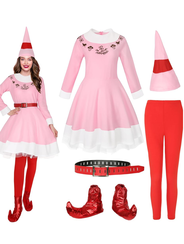Ainiel Elf Costume for Women The Costume Adult Costume Halloween Christmas Cosplay Full Set Deluxe Dress Large 