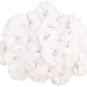 30 PCS Rhinestone Pearl White Chiffon Flower Sewing Fabric Appliques for Clothing, Headbands Flower, Crafts, Party Decoration, Sewing Applique