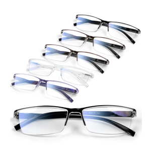 6 pack Executive Style Reading Glasses Men - Durable Readers with 99% Blue Light Blocking - Comfortable Fit with TR90 Frames