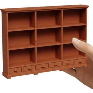 Dollhouse Bookshelf in 1:12 Scale, Part of a Doll House Furniture and Accessories Set with a Realistic Design, This Doll House Bookshelf Makes A Thoughtful Gift for Children and DIY Enthusiasts