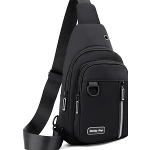 Seoky Rop Sling Bag for Women Men One Shoulder Crossbody Bag Backpack Fanny Pack Cross Body Bags for Travel Day Trip Black