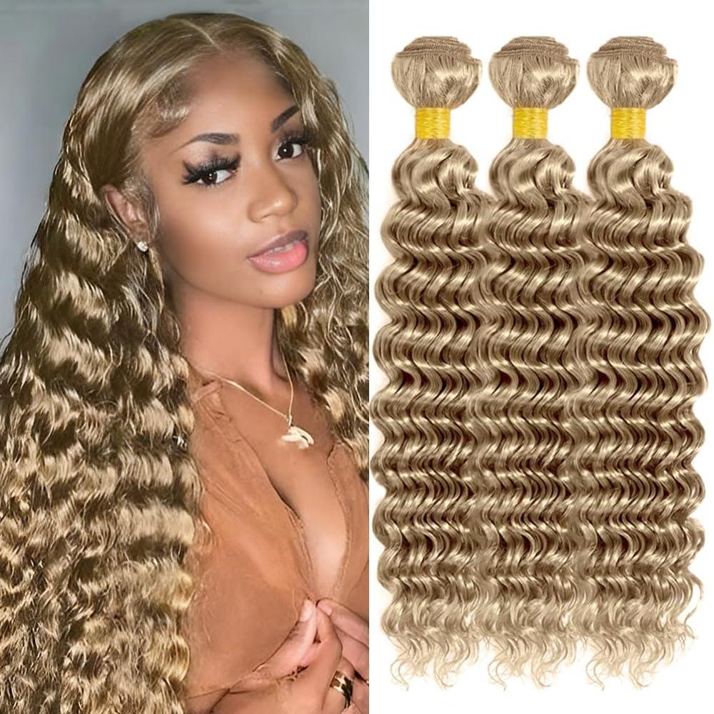 Ash Blonde 22# Body Wave Human Hair Bundles 18 20 22 Inch Brazilian Hair 3 Bundles Virgin Unprocessed Soft Hair Nature Hair For Black Women Fashion Girls