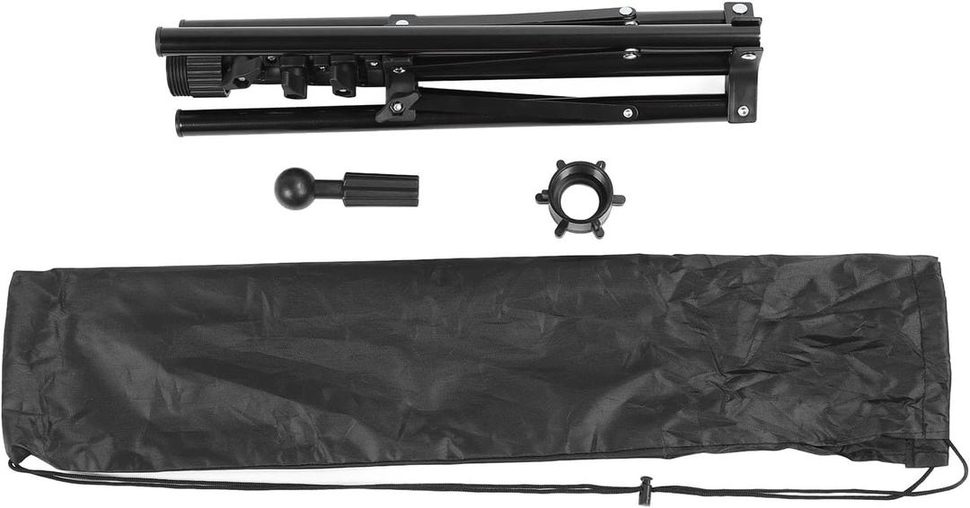 Wig Head Stand Tripod Aluminum Alloy Adjustable Height Portable Mannequin Head Stand Holder for Cosmetology Hairdressing Training