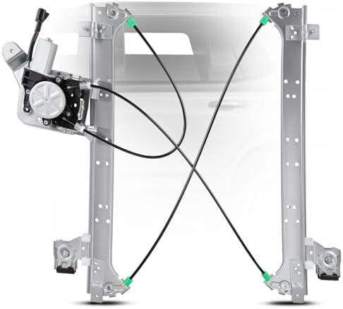 YHTAUTO Rear Driver Side Power Window Regulator With 2-Pin Motor Assembly for Chevy Silverado & GMC & Cadillac Models, Silverado/Sierra 1500 2500 HD 3500, Suburban/Avalanche/Yukon XL, Escalade ESV EXT