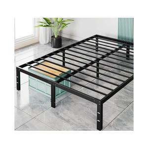 Sweetcrispy Queen Bed Frame - Heavy Duty Metal Platform Bed Frames Queen Size with Storage Space Under Frame, No Box Spring Needed, 14 Inches, Sturdy Steel Slat Support, Black