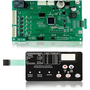 42002-0007S Control Board Kit Replacement for Pentair MasterTemp 200/250/300/400 and Sta-Rite Max-E-Therm SR200/SR333/SR400, with 472610Z Switch Membrane Pad