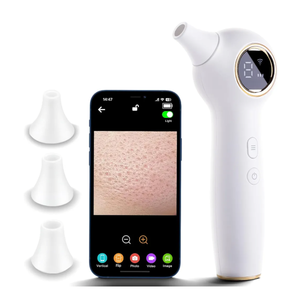 Blackhead Extractor with Camera, Black Head Remover for Face,Pore Extractor for Black Head and Acen, Blackhead Remover Tools with USB Rechargeable, Blackhead Remover Vacuum (White)