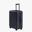 Away Medium Checked Luggage, Lightweight Hard Shell Suitcase with Spinner Wheels, Durable Rolling Luggage, TSA Lock, 26 Inch, Navy Blue