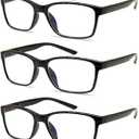 JOSCHOO Reading Glasses 5 Pack Blue Light Blocking Readers Spring Hinge Glasses for Reading for Men and Women, Magnification Strength: 2.0 x