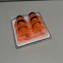 Reusable Soda Can Lids - 6-Pack Spill-Proof, Snap-On Covers for Freshness and Protection, Orange Can Toppers Set of 6