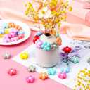XunYee 44 Pcs Colorful Flower Silicone Beads Cute Flower Flat Spacer Beads for Jewelry Making Bulk Adults DIY Bracelets Necklaces Earrings Anklets Keychains Crafts Supplies