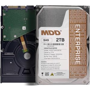 MDD MAXDIGITALDATA 2TB 7200RPM 128MB Cache SAS 6Gb/s 3.5inch Internal Enterprise Hard Drive (MD2TSAS12872E) - [NOT a SATA HDD] 