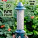 Squirrel Buster Plus Squirrel-proof Bird Feeder w/Cardinal Ring and 6 Feeding Ports, 5.1-pound Seed Capacity, Adjustable, Pole-mountable (POLE ADAPTOR SOLD SEPARATELY), Green