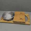 Elevated Dog Bowls, Bamboo Raised Dog Bowl for Medium Dogs, with 2 Stainless Steel Bowls (7'' Tall-40 oz Bowl) (Natural)