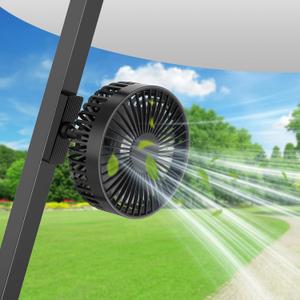 Golf Cart Portable Fan Accessories: Rechargeable Magnetic Base Battery Operated Powered Fan 3 Speeds Strong Airflow Gifts for Men Dad Husband Women
