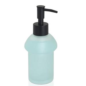 UHEY HOME Glass Refillable Empty Bottle Container with Rust-Proof Plastic Pump Hand Soap Dispenser, 9.3oz Liquid Soap Dispenser for Bathroom and Kitchen (Matte)