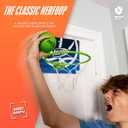 Nerf Mini Over the Door Basketball Hoop - Nerfoop Indoor Basketball Hoop for Kids - Toy Door Basketball Hoop + Mini Foam Basketball Game Set - Perfect for Bedroom Indoor Basketball - Green