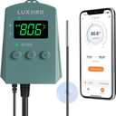 WiFi Digital Heat Mat Thermostat Controller, 32-113F with Heating Cooling Mode, 365 Day Data Export, 1200W, High/Low Temp Alerts, Plug & Play for Reptile Seedling Brewing Breeding Greenhouse