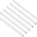 Uxcell Drawer Slides, 6Pcs 235mm - Plastic Drawer Rails, Side Mounted Grooved Guide Rails for Cabinet Drawers Bedside Tables Wardrobe Dressers (White)