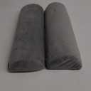 ROYALAY Neck Pillow for Sleeping Round Roll Pillow Including 2 Pack Half Moon Cervical Pillow, Foam Roll Pillow for Pain Reduce, Washable Cover Bolster Pillow for Head Neck Back and Legs, Gray