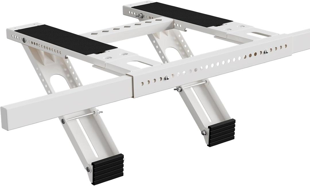 No Drill Window AC Bracket, Heavy Duty Adjustable Air Conditioner Support Bracket, Easy Install Window AC Mount for Single & Double Hung Windows, Supports Up to 220 lbs