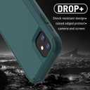 X-belmox Designed for iPhone 11 Case with Screen Protector, 3-Layer Military Grade Drop Tested Shockproof Protective Case, Heavy Duty Hard Back Protection Phone Case for iPhone 11 6.1"-Dark Green