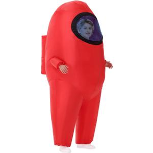 Inflatable Costume for Kids,Halloween Costumes Funny Blow Up Space Suit Costumes Boys and Girls,Cosplay Game Fans (Yhy-red)