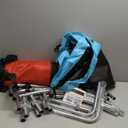 55" Toddler Mini Trampoline for Kids, Indoor Outdoor Toys with Swing, 440lbs Baby Kids Trampoline, Gymnastics Bar, Birthday Gifts for Boy Girl Age 1-8 (Pink-Blue)