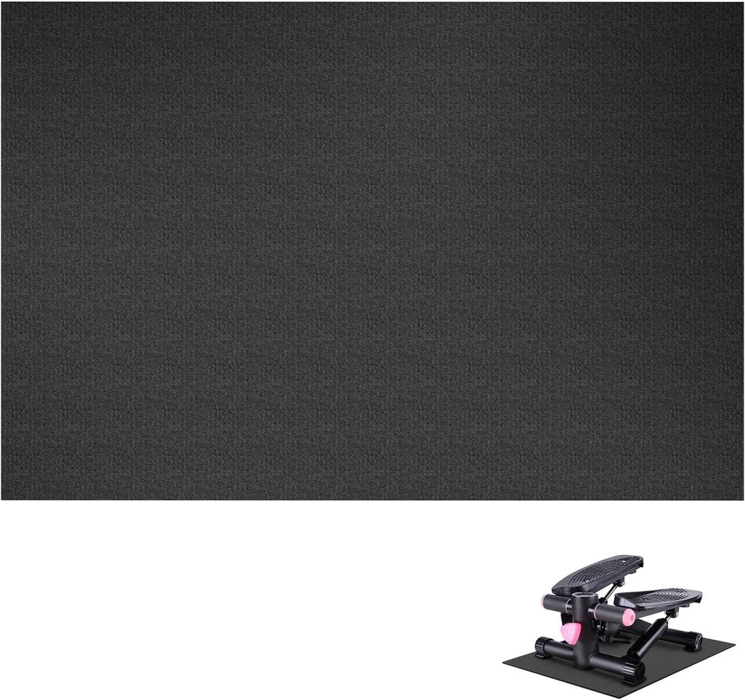 Mini Stair Stepper Mats, Elliptical Machine Non-Slip Mat, Non-Slip Workout Mat for Elliptical Leg Exerciser, Under Desk Elliptical (19.7 * 23.6(Black)