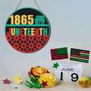 3D Juneteenth Door Sign,Happy Juneteenth Door Wreath,Freedom Day Sign,Black Pride Sign,African American Independence Day Sign,Black History Month Decoration for Outdoor Yard Home Porch Office