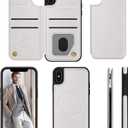 for iPhone Xs Max 6.5" Phone case[Compatible with magsafe][RFID Blocking Leather][Magnetic 2-in-1 Detachable][Back Flip Folio Wallet Cases] Shockproof Men Women Cover for Apple XS Max White