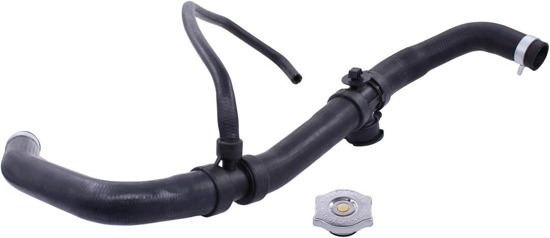MOTOKU Molded Upper Radiator Coolant Hose with Cap Assembly for Dodge Caliber 2007-2010 for Jeep Patriot Compass 2007-2017 w/Automatic CVT Trans