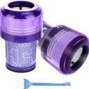 2 Pack V12 Filters for Dyson V12 Detect Slim,Detect Slim Animal, Slim+ Cordless Vacuum,V12 Slim Absolute Vacuums,SV34,SV35 Vacuums Filter Replacement,Compare to Part 971517-01