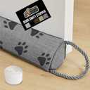 GORILLA GRIP Door Draft Stopper for Bottom of Doors, Cold Air Insulation Sweep, Weather Stripping Seal Noise Soundproofing, Warmth Sealer, Easy Install Gap Filler, Home Essentials, 36 Inch, Paw Prints