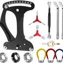 JOJOCY Bike Spoke Tension Meter Spoke Adjustment Wrench Tool 13-Piece Set, Bicycle Tyre Repair Tool Prevent Deformation Spoke Tensiometers Bicycle Rim Truing Tool Y-Shaped Wrench Tire Lever