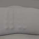 MYADDICTION Raised Center Cervical Support Pillow Curved Body Ergonomic Neck Pillow for Sleeping, Resting, Light Gray, Ice Silk