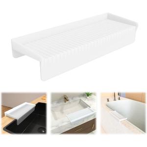 Sink Edge Protectors for Kitchen and Bathroom, Silicone Splash Guard, Countertop Protection from Scratches, Stains, Splashes - Sink Protector for Stainless Steel, Granite, Quartz (Transparent)
