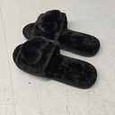 Crazy Lady Women's LOVE Slippers Fuzzy Fluffy Memory Foam House Shoes Open Toe Indoor and Outdoor, 49-41
