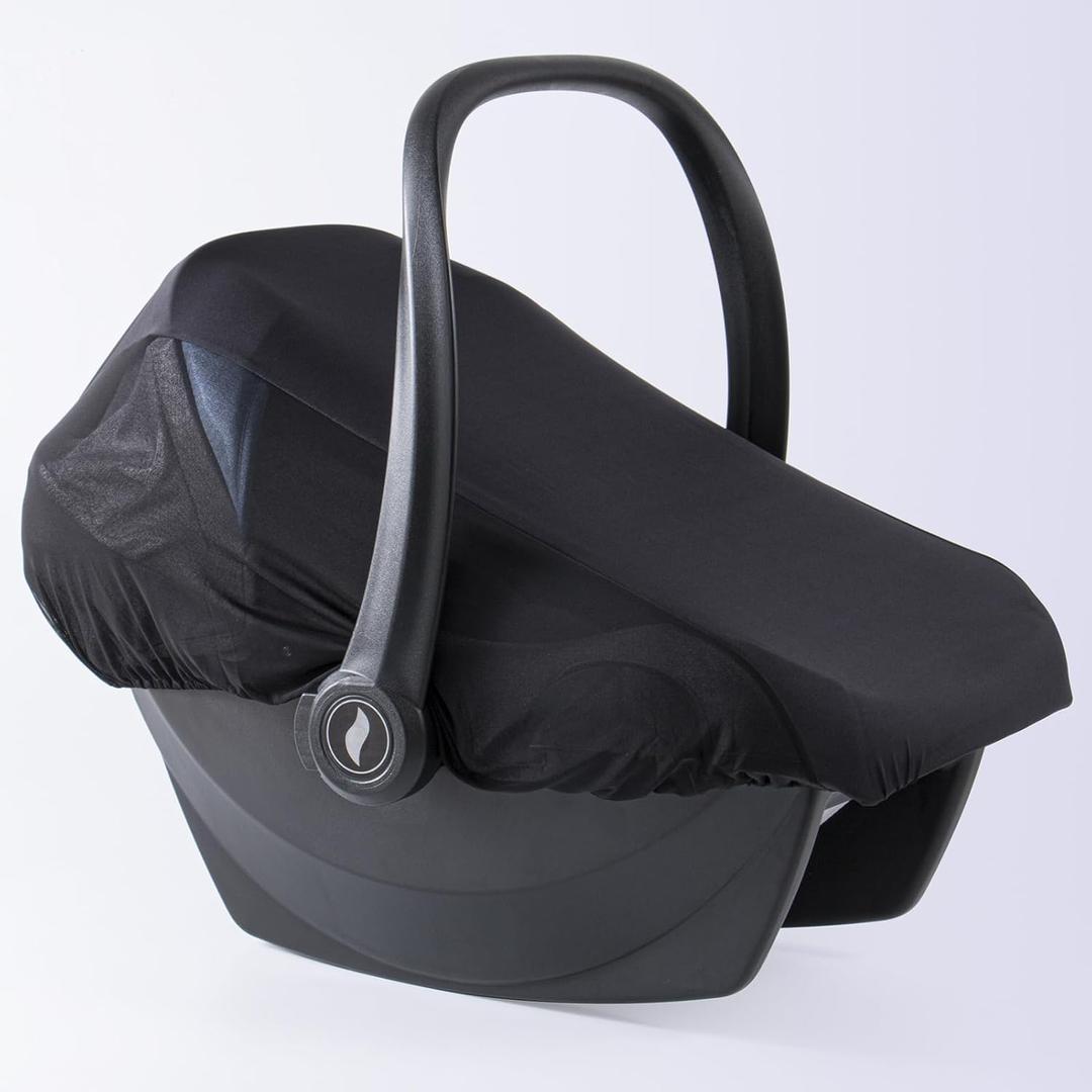 Baby Car Seat Cover Infant Car Seat Sun Cover Baby Car Seat Canopy Cover-Shield Strong Sunlight and Cut 96% UV Rays (Anti-UV Fabric-Dark Shade)