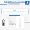 4 Pcs Blind Wand Replacement with Hook White Fiberglass, 36 Inch