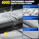 3 Bow Bimini Tops for Boats, Grey Boat Bimini Tops, 6'Lx 53" H x 67"-72" W