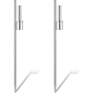 Pelopy Feather Flag Ground Spike Ground Stake Flag Base Heavy Duty Flag Pole Holder for Ground Outdoor Banner Stakes Fits Poles with 0.65 Inch Inner Diameter, Stake Only(20 Inch, 2 Pcs)