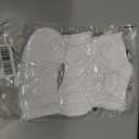 3 Pack Girls White Ruffle Dress Short Socks, Cute Scallop Frilly School Uniform Cotton Crew Ankle Socks (White)