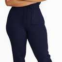 PINSV 2 Piece Outfit For Women Short Sleeve Shirt Collar Front Button Top Drawstring Jogger Pants Casual Tracksuit, 2XL