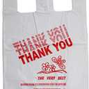 Thank You Jumbo Size (400 Count) Plastic T-Shirt Bags, Jumbo Size Bags with Handles, 18" X 8" X 27", Bulk, 18 mic (0.71 mil), XX-Large T-Shirt Bag, Plastic Grocery Bags