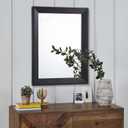 AAZZKANG Black Mirrors for Wall Rectangle Wood Framed Large 20"x16" Decorative Wall Mirror for Bedroom Bathroom Living Room Dressing Room Entryway