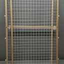 MidWest Homes for Pets Wire Mesh Pet Safety Gate, Dog Gate Expands From 29 - 50 Inches Wide, 44 Inches Tall, Wood, Powder Coated Wire (Large)