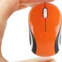 Wireless Mouse Cute Mini Computer Mouse for Laptop-Small Size Pocket Portable Compact Travel USB Optical Mice 3 Buttons 1000 DPI Cordless Mouse for PC Computer Notebook MacBook Kids Girl Gift(Yellow) (Orange)