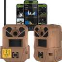Moultrie Edge 3 Cellular Trail Camera - 2 Pack - 40MP HD Photo Capture - 1080p Low-Glow Flash - GPS - Multi-Carrier Auto-Connect - Built-in Memory - 0.5s Trigger Speed - AI Buck Detection